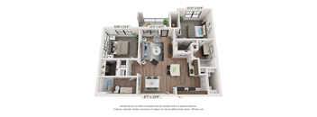 Floor plan 2 bed 2 bath