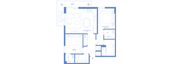 two bedroom two bathroom floorplan