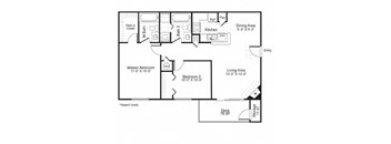 2 bed 2 bath A at Paces Pointe Apartment Homes, North Carolina