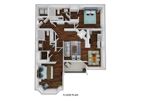 Floor plan 2 bed 2 bath