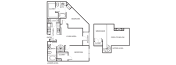 2 Bedroom 2 Bathroom Floor Plan B3A