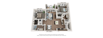 Floor plan 2 bed 2 bath
