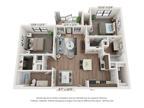 Floor plan 2 bed 2 bath
