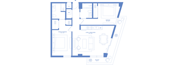 two bedroom two bathroom floorplan