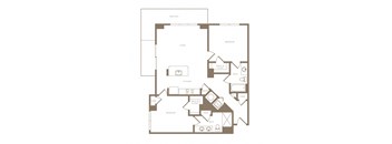B3a  2 Bed 2 Bath Floor Plan