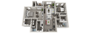 2 bed 2 bath C at Foxwood Apartments, Raleigh-Durham, NC