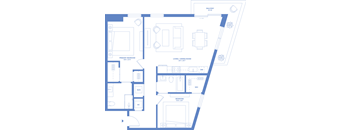 two bedroom two bathroom floorplan