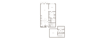 Two Bedroom Two Bathroom Floorplan 1262