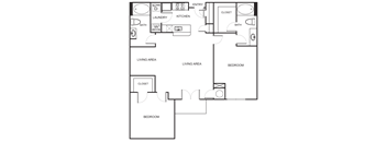 2 Bedroom 2 Bathroom Floor Plan b7