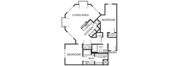 2 Bedroom 2 Bathroom Floor Plan b8