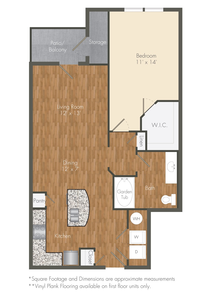 1 bedroom 1 bathroom floorplan