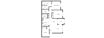3 bedroom 2 bathroom floorplan