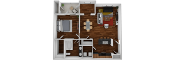 Floor plan 1 bed 1 bath with sunroom