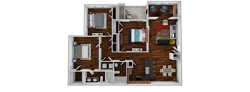Three bedroom floorplan