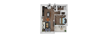 Bowler one bedroom floorplan