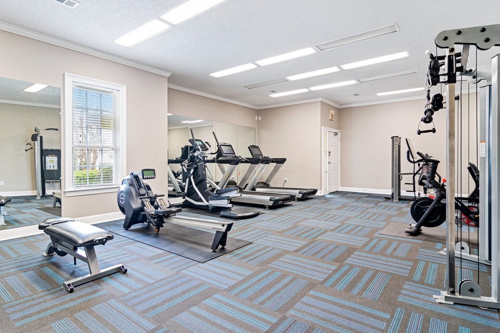Fitness center cardio equipment