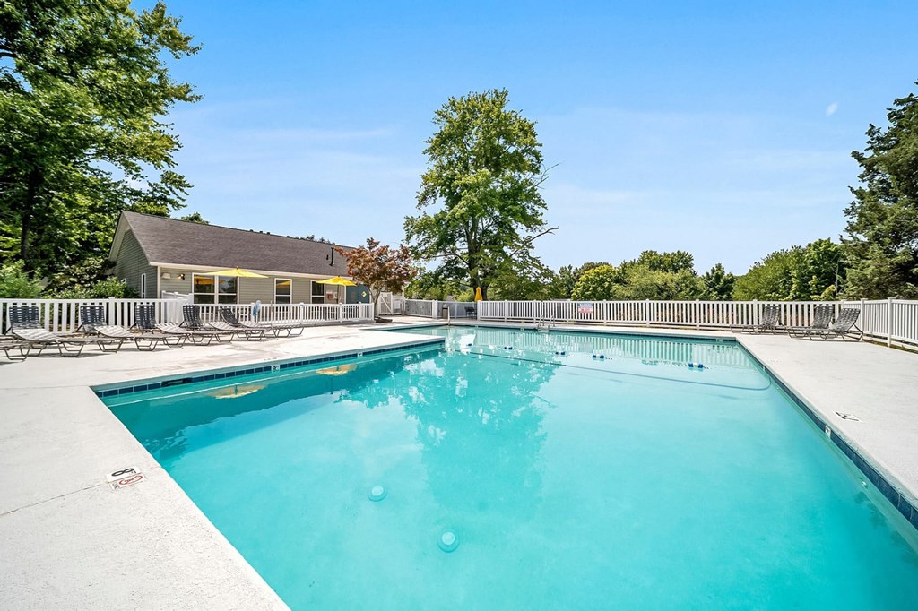 A large outdoor swimming pool at Brandemere Apartment Homes, North Carolina, 27106
