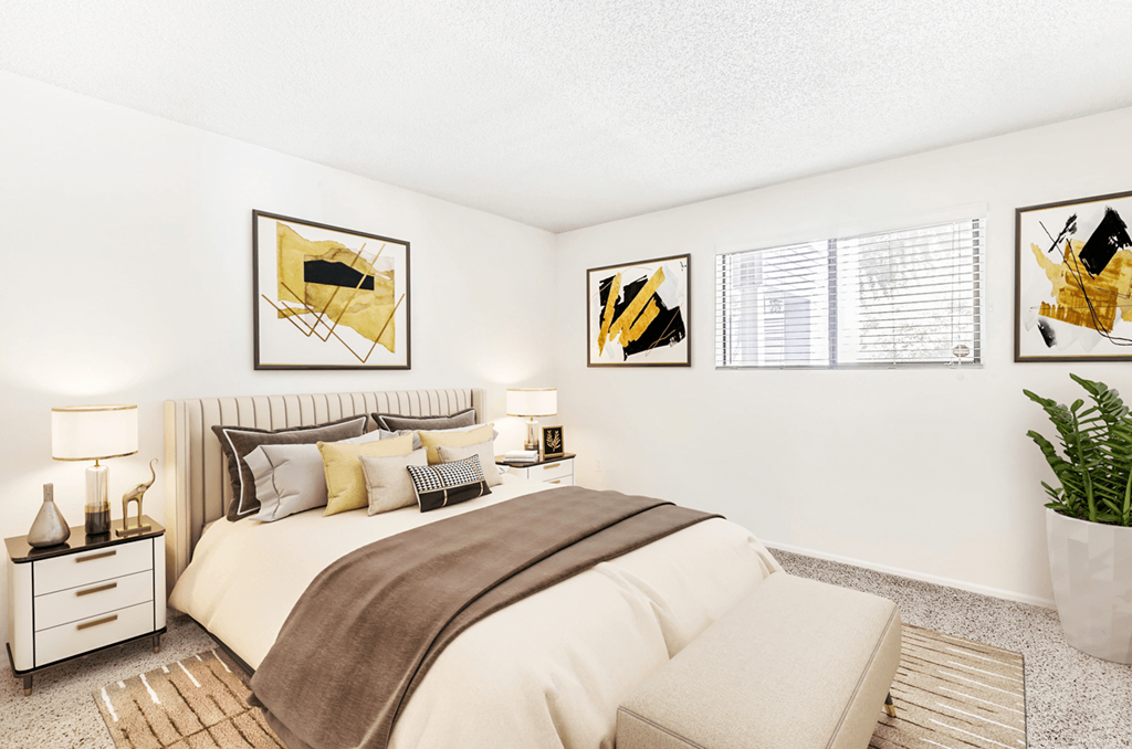 Large Bedroom at Bridges at Mallard Creek Apartment Homes, Charlotte, NC