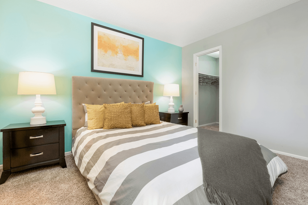 Lavish Bedroom at Bridges at Mallard Creek Apartment Homes, Charlotte, NC