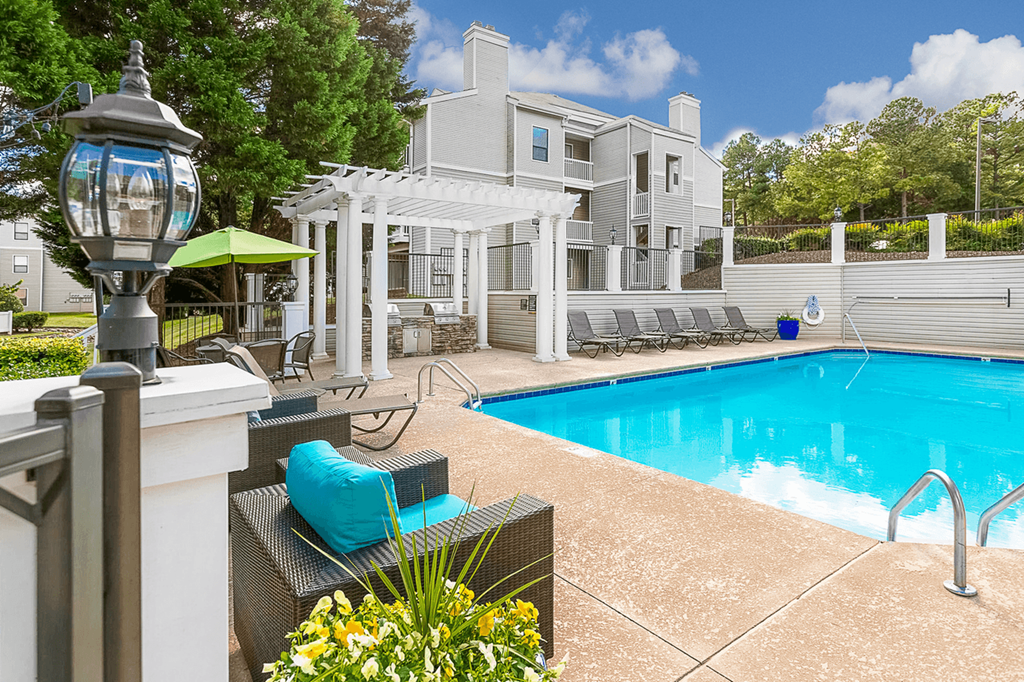 Poolside Sundecks at Bridges at Mallard Creek Apartment Homes, Charlotte, North Carolina