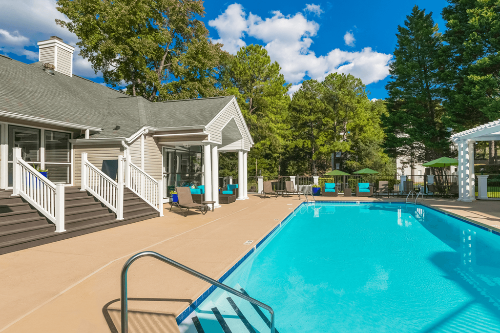 Extensive Resort Inspired Pool Deck at Bridges at Mallard Creek Apartment Homes, North Carolina, 28269