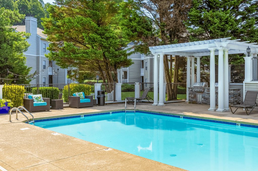 Glimmering Pool at Bridges at Mallard Creek Apartment Homes, Charlotte, 28269