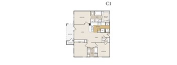 a floor plan of a living room and a bedroom