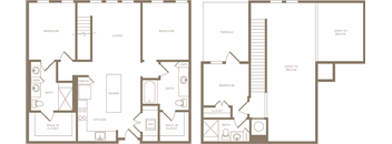 Three Bedroom Three Bathroom Floorplan 1217