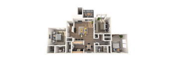 3 bedroom 2 bathroom floorplan