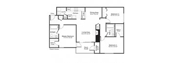 3 bed 2 bath at Paces Pointe Apartment Homes, Matthews, NC, 28105