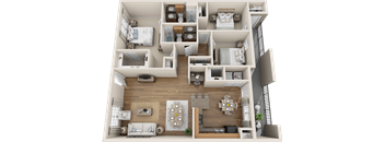 C2 Floor Plan 3 bedroom 2 bath