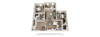 2 bed 2 bathroom floorplan