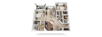 Two bedroom floorplan