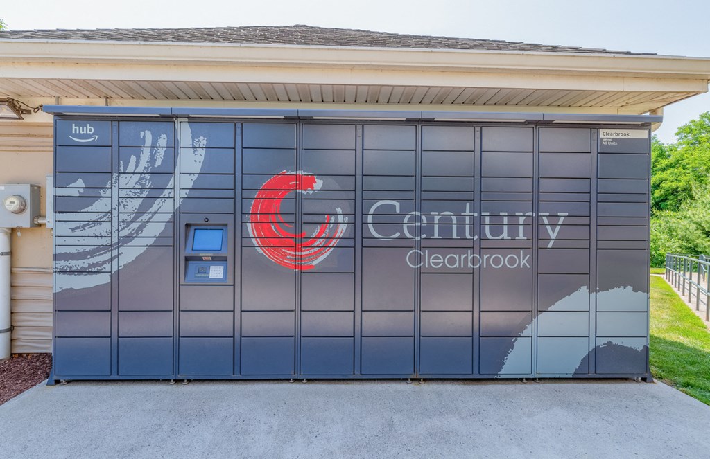 amazon hub locker with century clearbook logo
