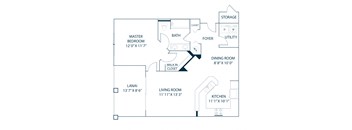 Charleston one bedroom floorplan