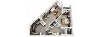 Columbia one bedroom floorplan