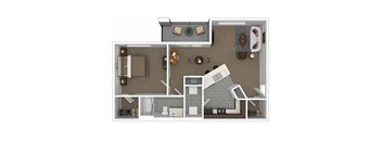Floor plan design with 1 Bedroom and 1 Bathroom