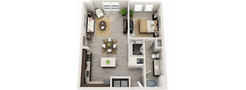 Crawford one bedroom floorplan