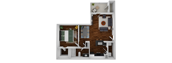 Cumberland one bedroom floorplan