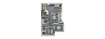 Three bedroom floorplan