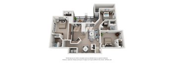 Three Bedroom Two Bathroom Floor Plan 1328