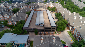 aerial view of the apartment community