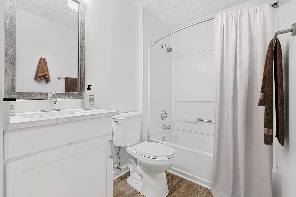Bathroom With Bathtub at The Grayson Apartment Homes, Charlotte