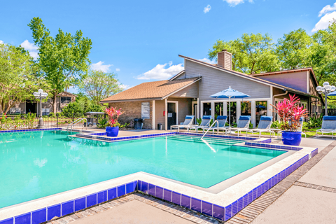 our apartments showcase a swimming pool