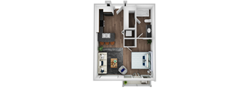 Dobber one bedroom floorplan