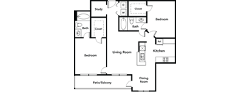 Dogwood two bedroom floorplan