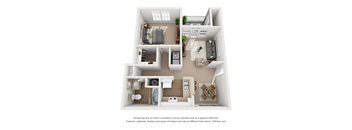 1 bedroom 1 bathroom floor plan - The Chesterfield