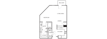 Studio floor plan E2