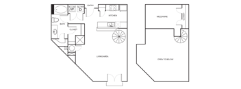Studio floor plan E2C