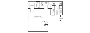 Studio floor plan E3A